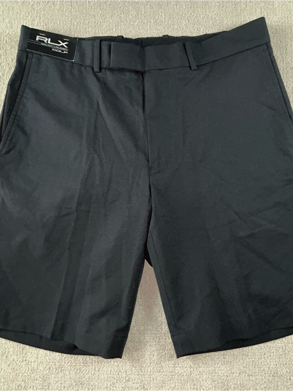 NWT!  RLX Ralph Lauren Tailored Fit Golf Shorts Black Size 32 10” Inseam - Picture 10 of 11